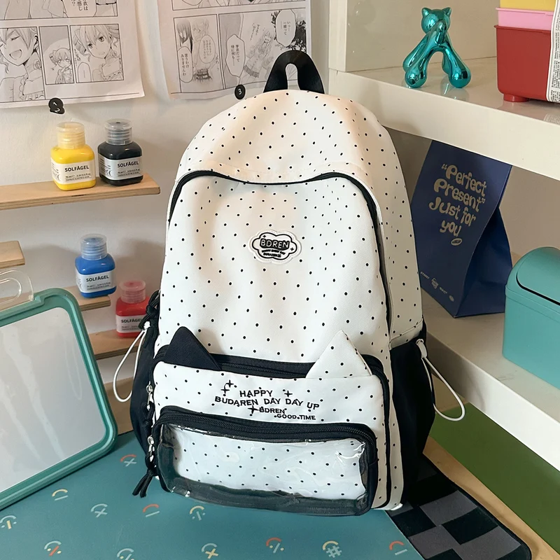 Süßes Polka Dot Design Rucksack Karnz