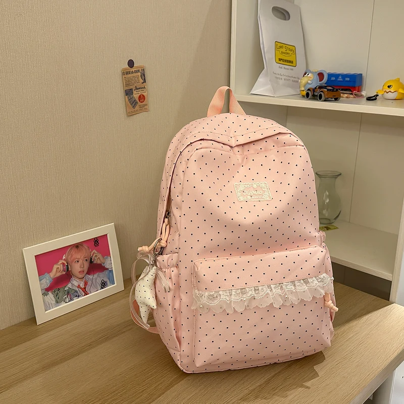 Niedlicher Polka Dot Freizeit-Rucksack Karnz