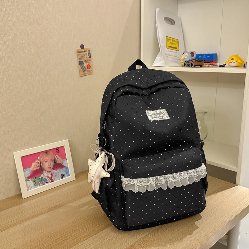 Niedlicher Polka Dot Freizeit-Rucksack Karnz