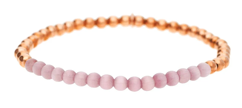 Esprit Damen Armband Edelstahl Rosegold/lila Spheres ESBR11641E165