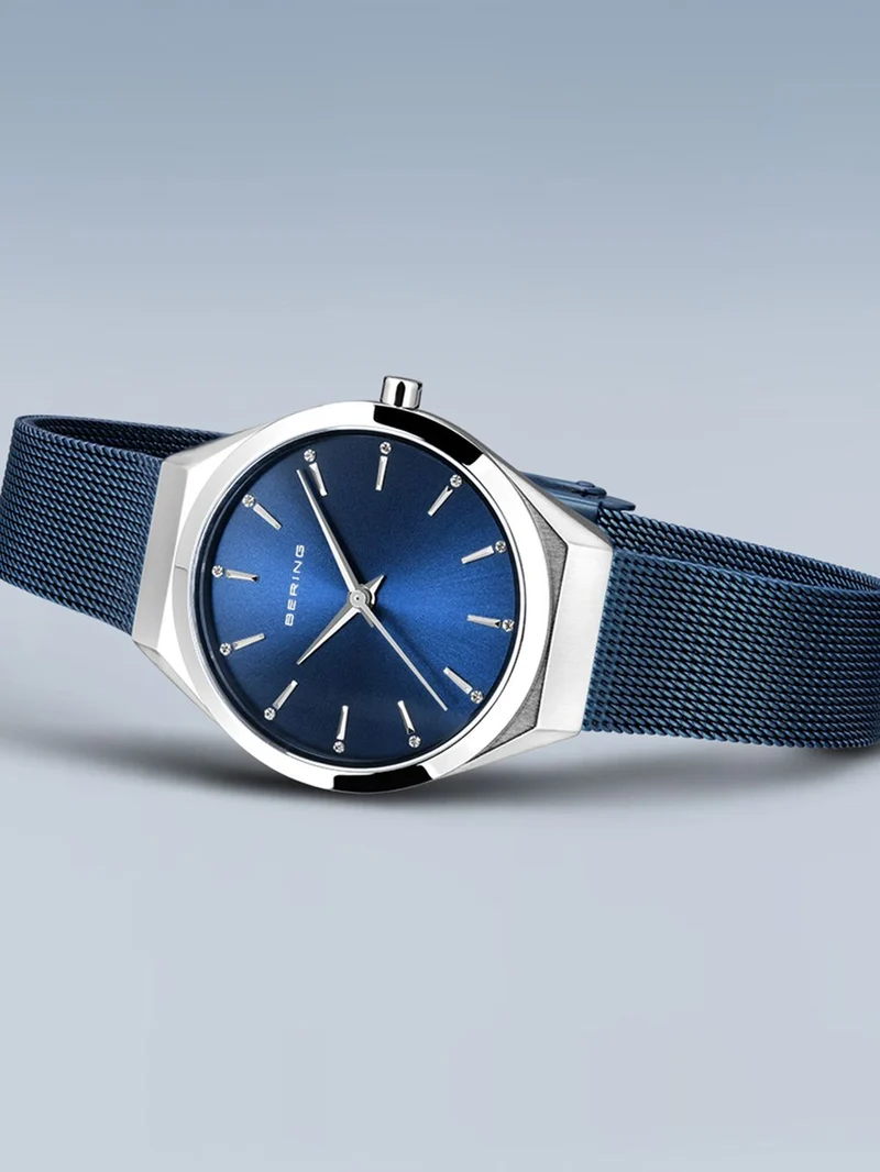 Bering Ultra Slim 18729-307 Damen Armbanduhr Blau • Saphirglas • Milanaise-Armband