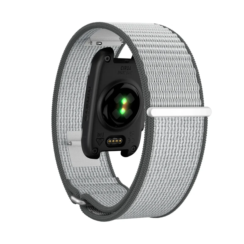 Bandz Garmin Cirqa Nylonarmband 'Classic' (Grau/Weiß)