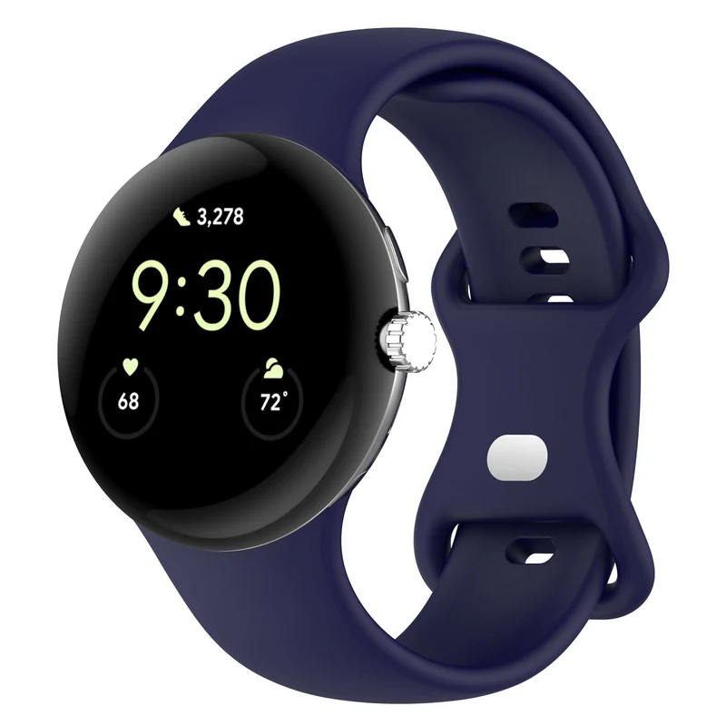 Google Pixel Watch 5 - 41mm Classic Silikonarmband (Dunkelblau)