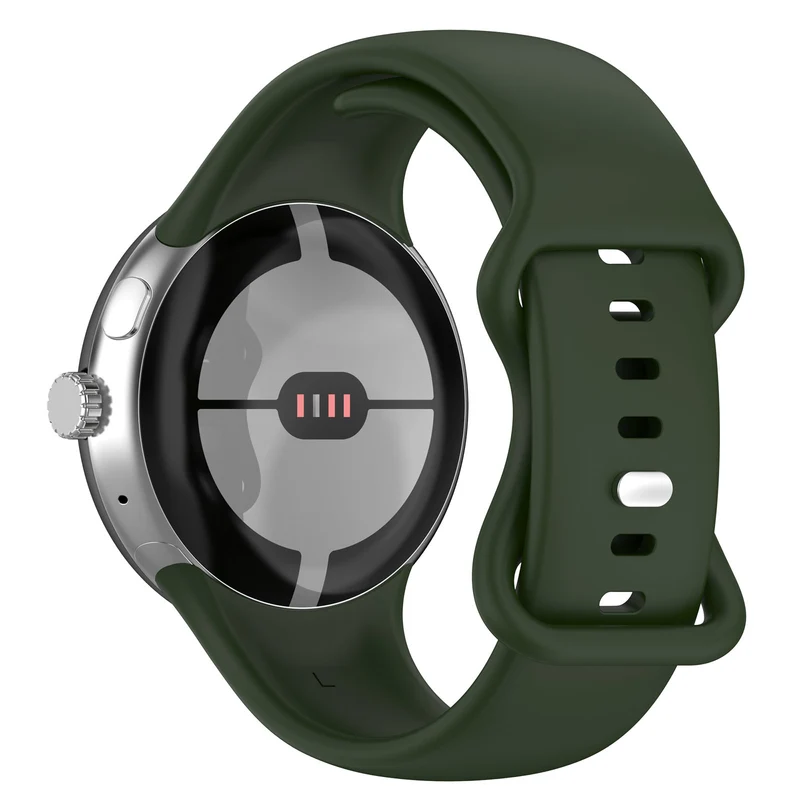 Google Pixel Watch 5 - 41mm Classic Silikonarmband (Dunkelgrün)