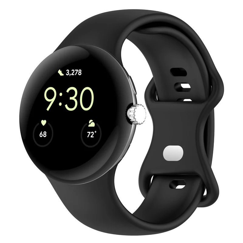 Google Pixel Watch 5 - 41mm Classic Silikonarmband (Schwarz)