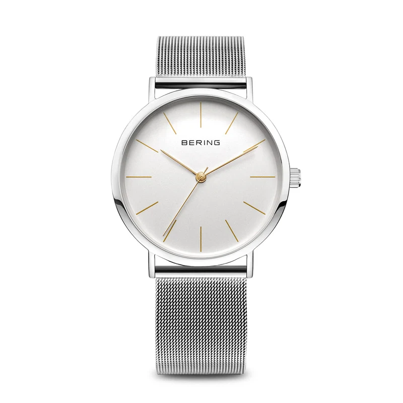 Bering Classic 13436-001 Damen Armbanduhr Silber • Saphirglas • Milanaise-Armband