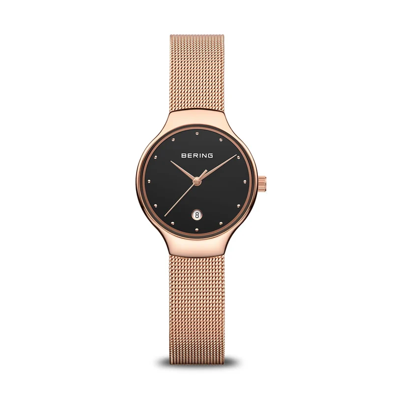 Bering Classic 13326-362 Damenuhr Roségold • Saphirglas • Milanaise-Armband