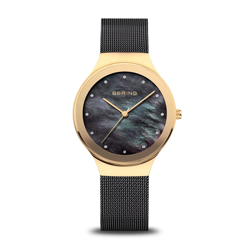 Bering Classic 12934-132 Damenuhr Schwarz • Saphirglas • Milanaise-Armband