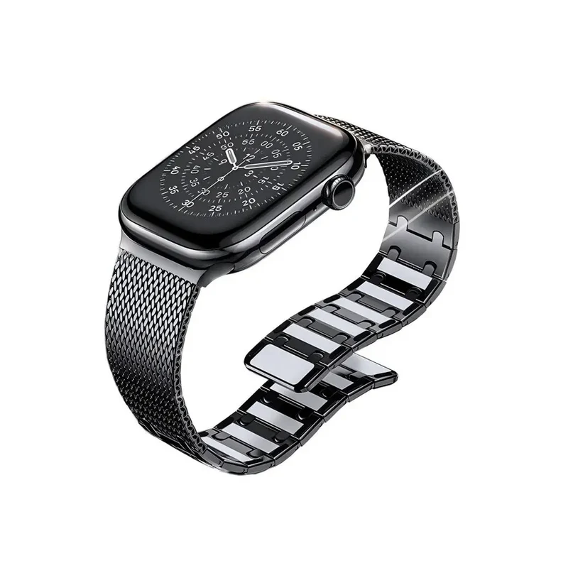 Apple Watch Solides Milanese Armband (Schwarz)