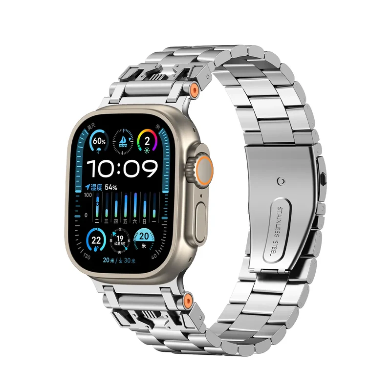 Apple Watch Mecha Stahlarmband (Silber)
