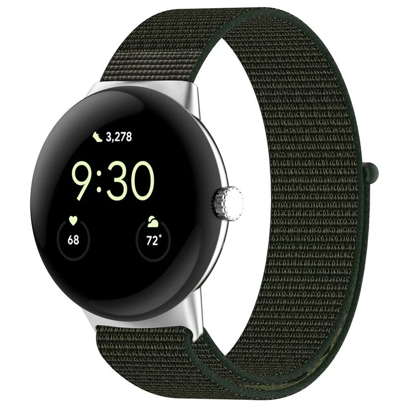 Google Pixel Watch 5 - 41mm Nylonarmband (Grün)