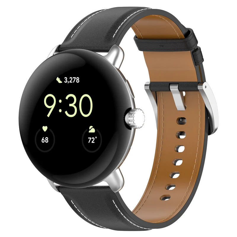 Google Pixel Watch 5 - 41mm Lederarmband (Schwarz)