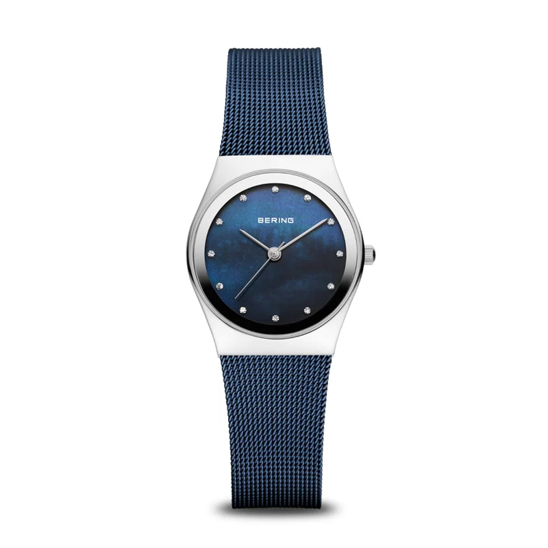 Bering Classic 12927-307 Damenuhr Blau • Saphirglas • Milanaise-Armband