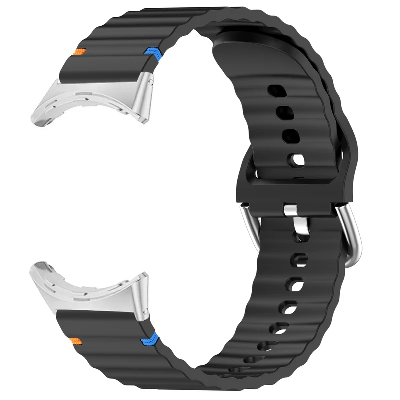 Google Pixel Watch 5 - 45mm Wave Silikonarmband (Schwarz)