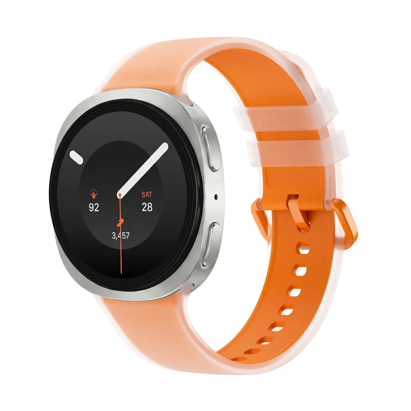 Samsung Galaxy Watch 9 - 44mm Jelly Silkonarmband (Orange)