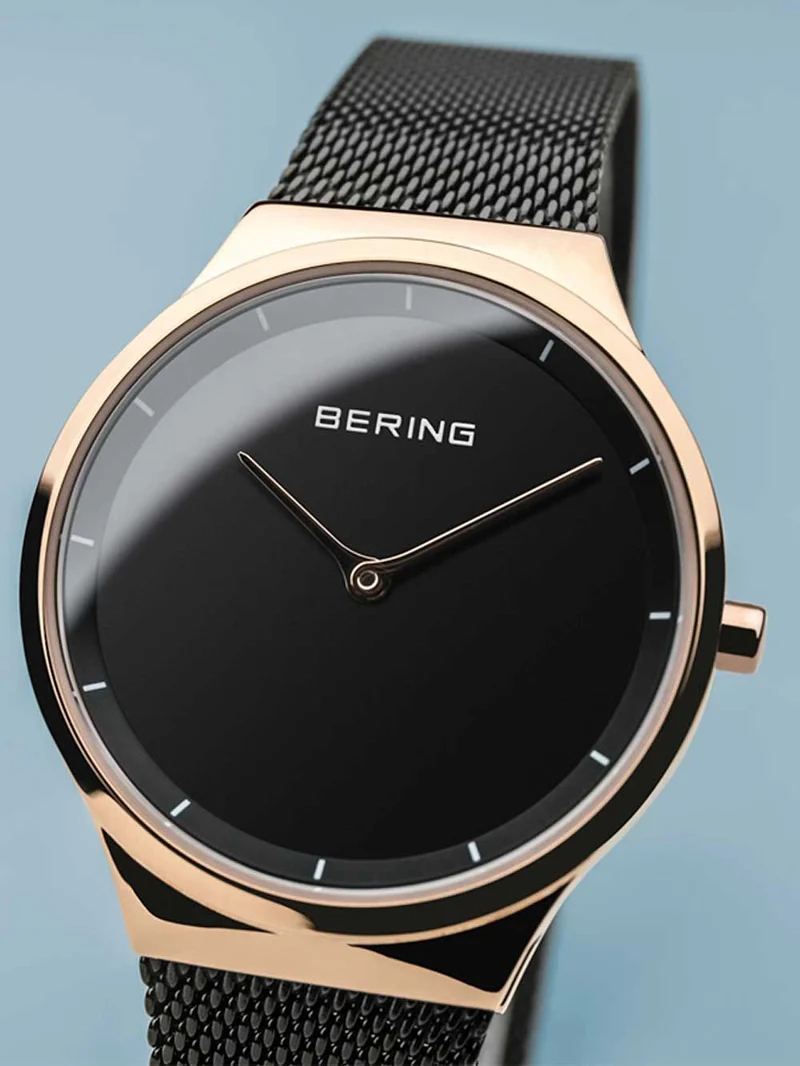 Bering Classic 12131-162 Damenuhr Grau • Saphirglas • Milanaise-Armband