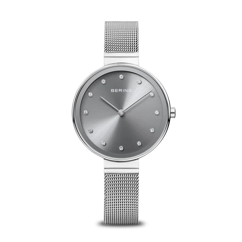 Bering Classic 12034-009 Damenuhr Silber • Saphirglas • Milanaise-Armband