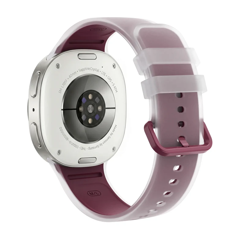 Samsung Galaxy Watch 8 - 44mm Jelly Silkonarmband (Weinrot)