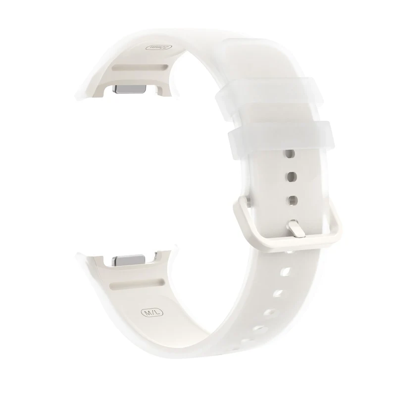 Samsung Galaxy Watch 8 - 44mm Jelly Silkonarmband (Creme)