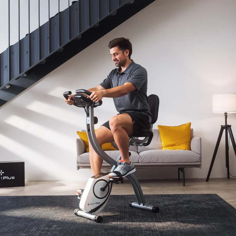 Klappbarer Heimtrainer (S-Bike) mit Rückenlehne