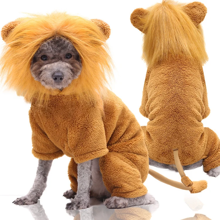 Vierbeiniges Kostüm für Hunde und Katzen aus Korallenfleece