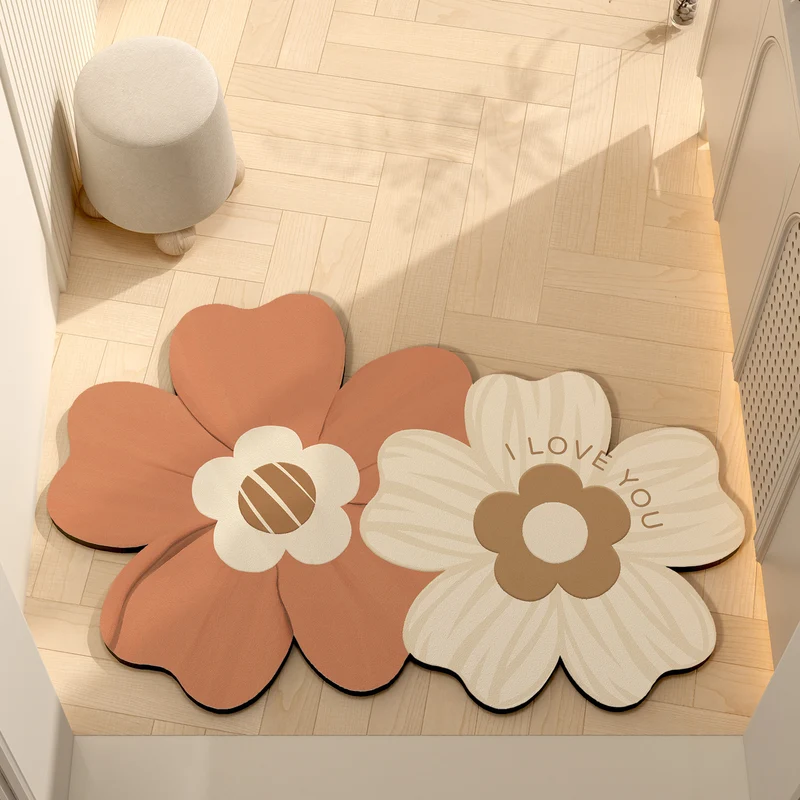 Verspielt Florales Motiv Memory Foam Badematte