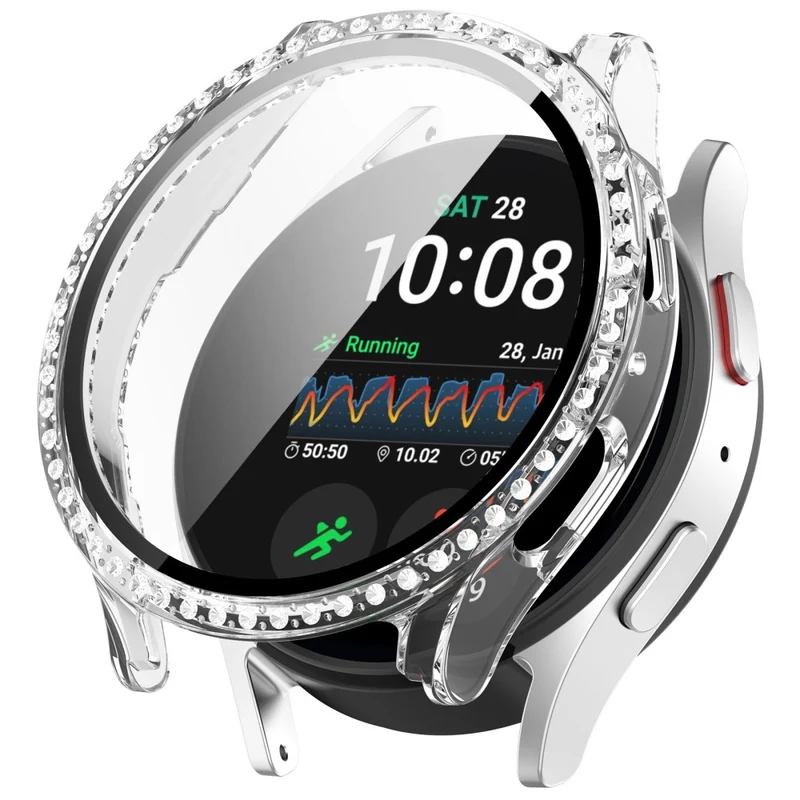 Absolut Gut Samsung Galaxy Watch 7 44mm Hülle mit Displayschutz in Glas und Plastik