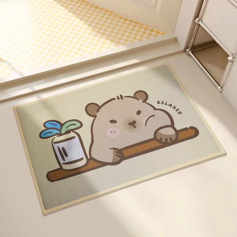 Adorable Capybara-Themen Türmatte für Zuhause