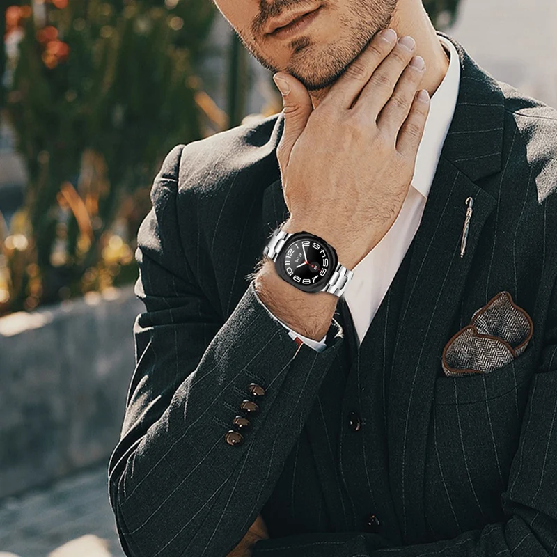 Auffallend Schön Samsung Galaxy Watch Ultra 47mm Metall Armband
