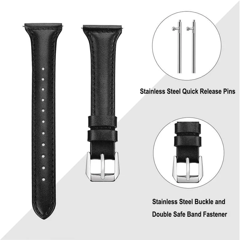 Zenwatch Venice Pro 2 Lederarmband (Schwarz)