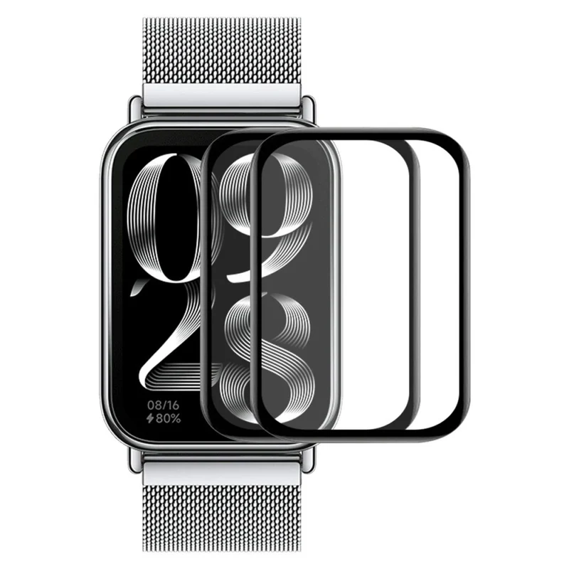 2stück Xiaomi Smart Band 8 Pro Silikon 3D Gekrümmt Displayschutz