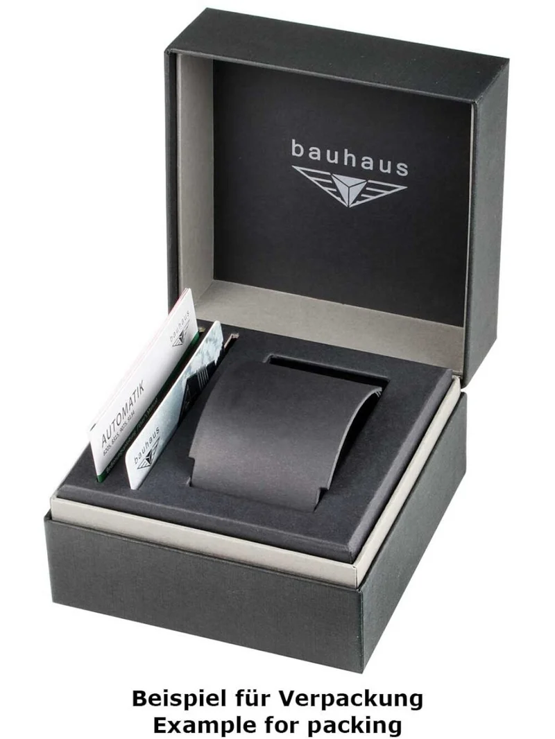 Bauhaus Classic 2126-1 Herren Armbanduhr Weiß • Automatikwerk Sellita SW266 • Regulator-Zifferblatt