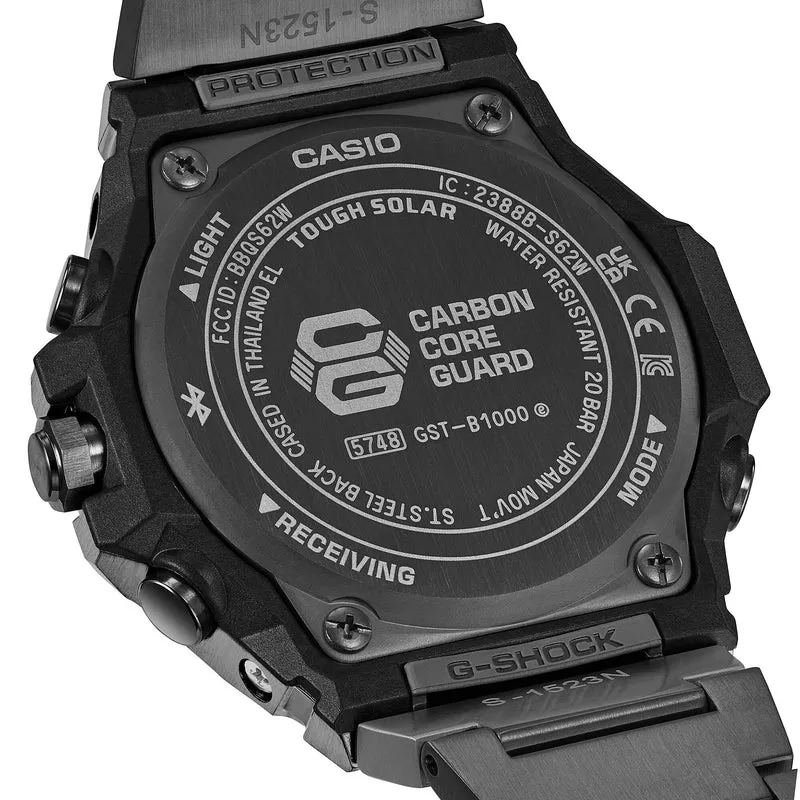 Casio GST-B1000BD-1AER Herrenuhr G-SHOCK G-STEEL Schwarz • Tough Solar & Bluetooth • Stoßfest 20 bar