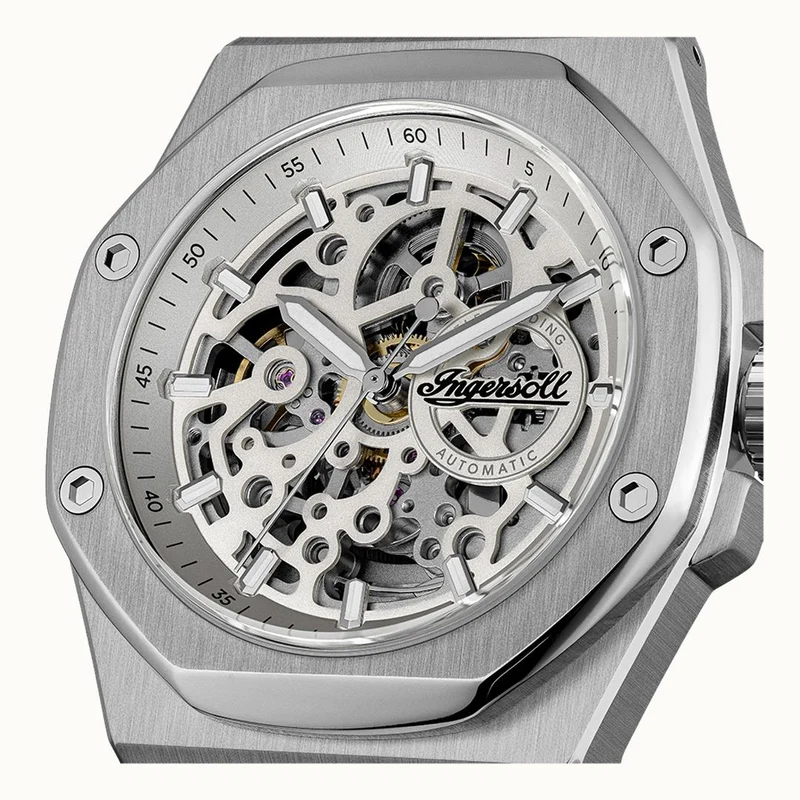 Ingersoll 1892 The Faller I17601 Herren Armbanduhr Grau • Automatikwerk • Mineralglas