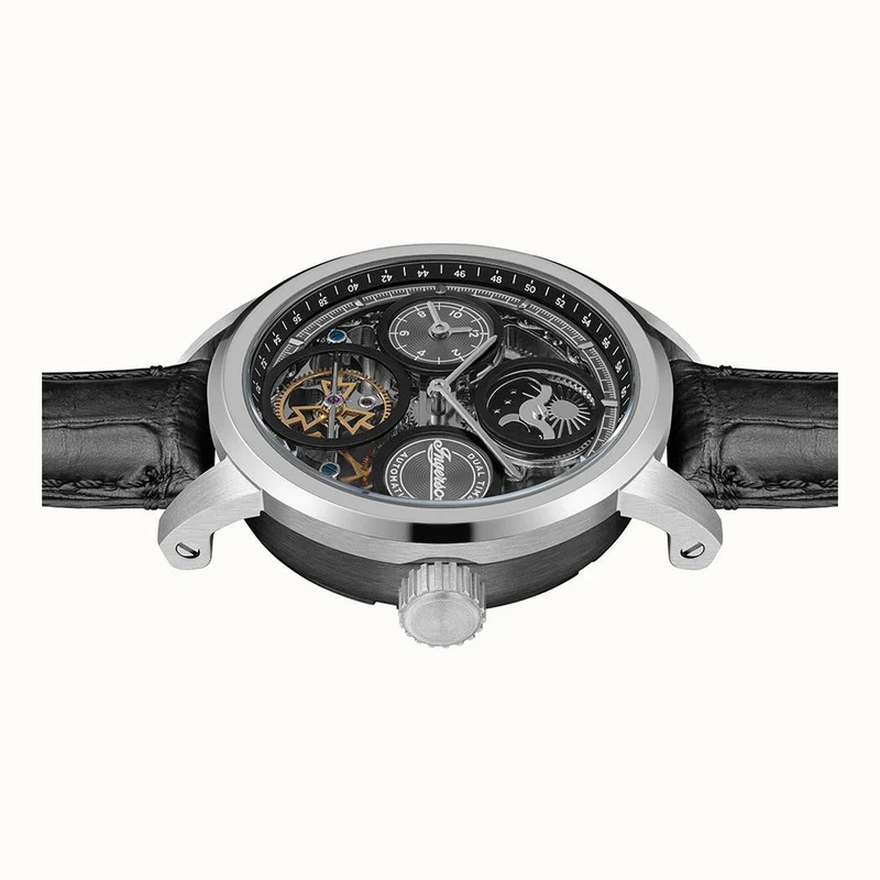 Ingersoll 1892 The Arc I16001 Herren Armbanduhr Schwarz • Skelett-Automatikwerk • Mineralglas kratzfest