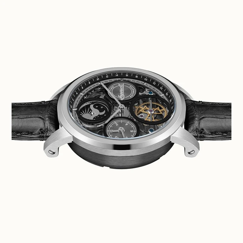 Ingersoll 1892 The Arc I16001 Herren Armbanduhr Schwarz • Skelett-Automatikwerk • Mineralglas kratzfest