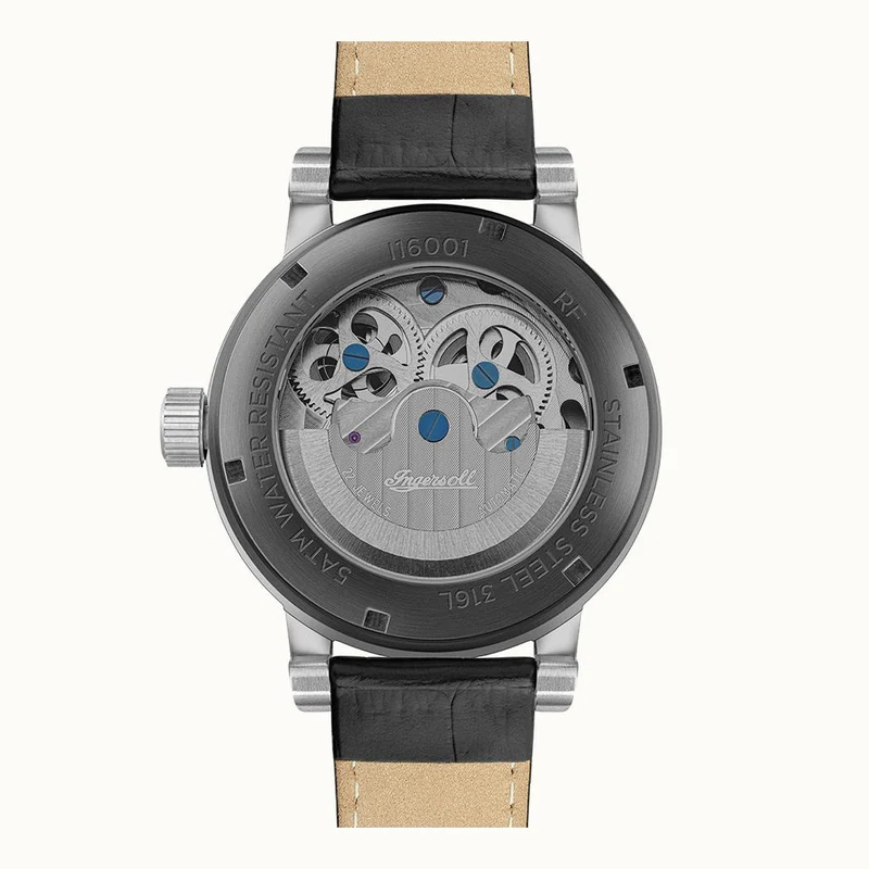 Ingersoll 1892 The Arc I16001 Herren Armbanduhr Schwarz • Skelett-Automatikwerk • Mineralglas kratzfest