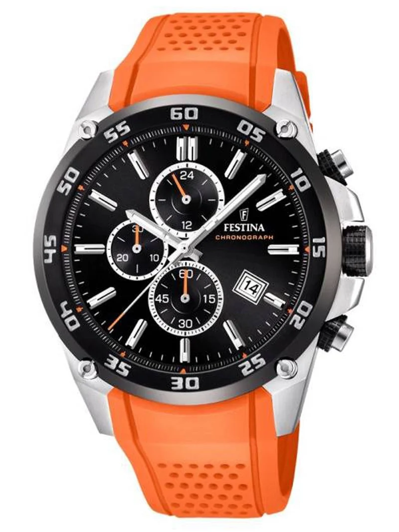 Festina The Originals F20330/4 Herren Armbanduhr Schwarz • Chronograph • Mineralglas