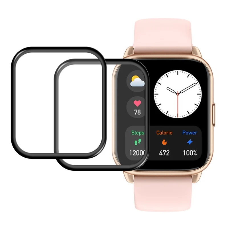 2stück Amazfit Pop 2 Silikon HD Displayschutz