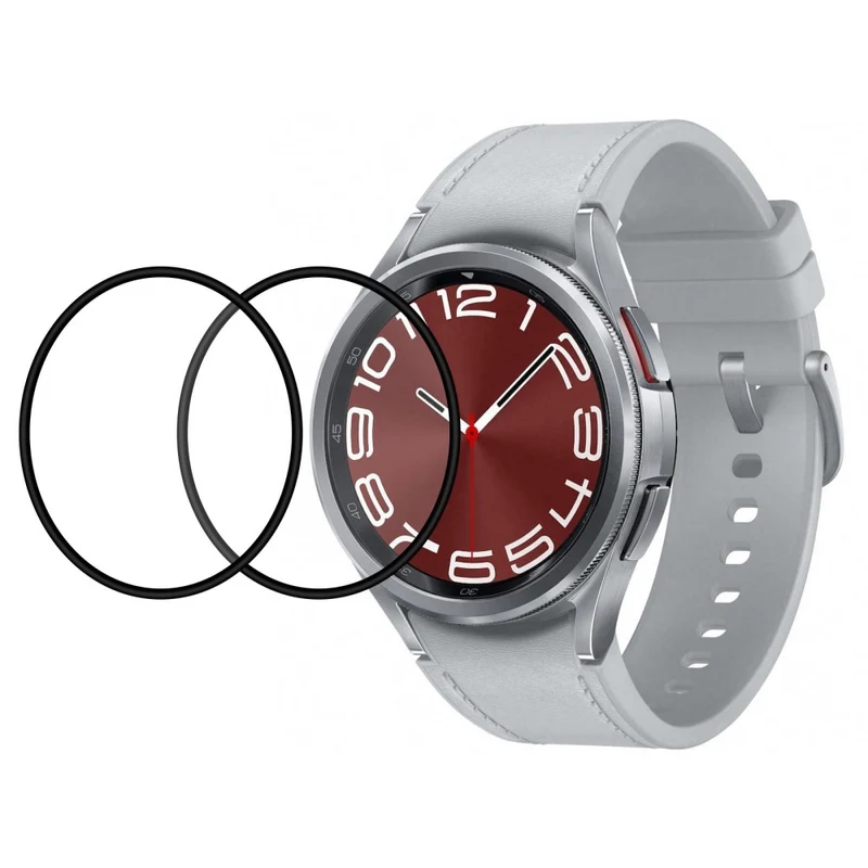 2stück Samsung Galaxy Watch 6 Classic (43mm) Silikon Displayschutz