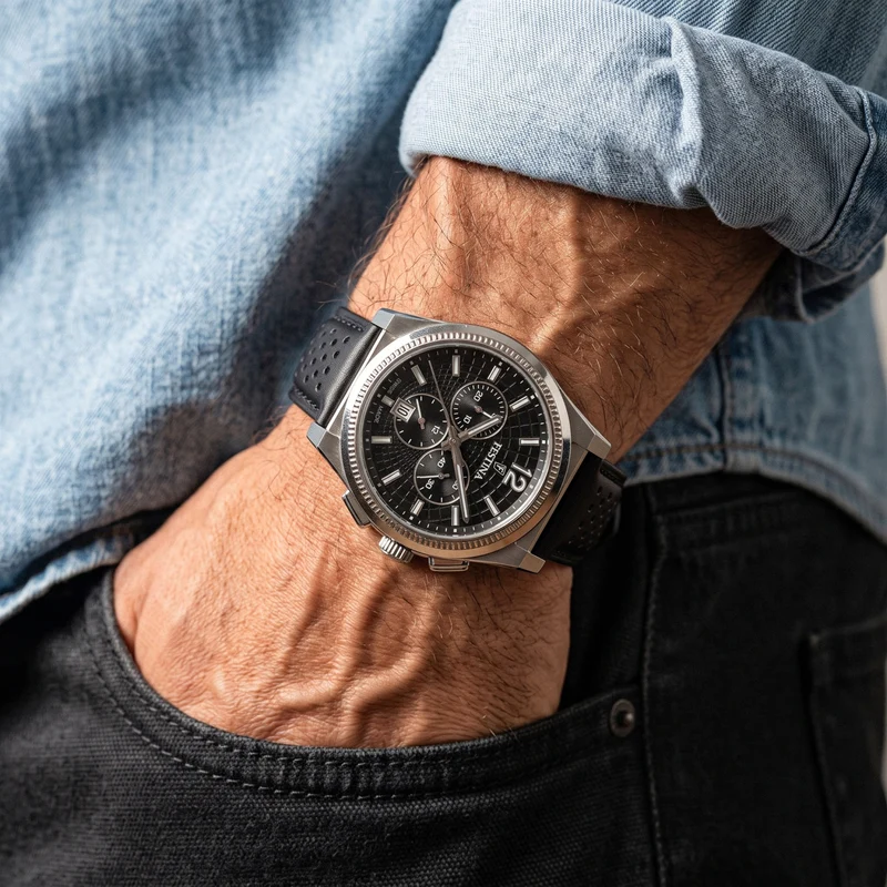 Festina Rivé F20060/4 Herren Armbanduhr Schwarz • Automatikwerk Swiss Made • Saphirglas