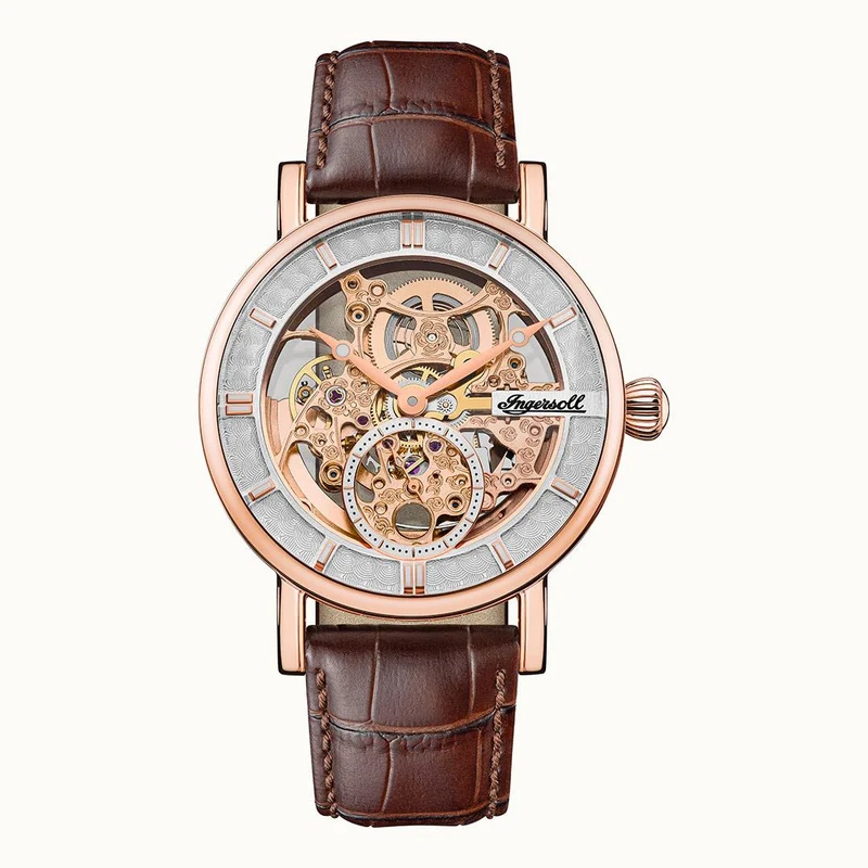 Ingersoll 1892 The Herald I00401B Herren Armbanduhr Roségold • Skelettwerk • Automatikwerk
