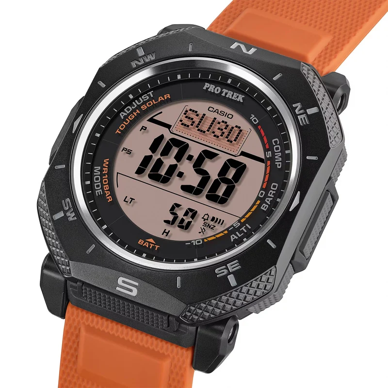 Casio Pro Trek PRG-69-4ER Herren Armbanduhr Orange • Triple Sensor • Tough Solar