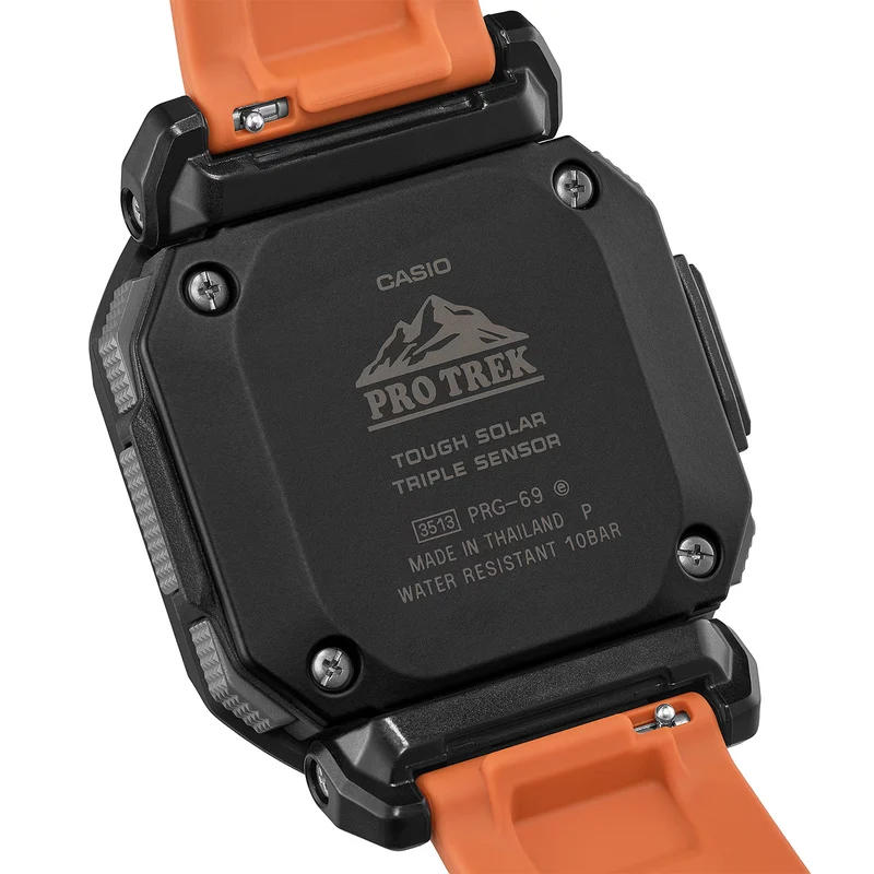Casio Pro Trek PRG-69-4ER Herren Armbanduhr Orange • Triple Sensor • Tough Solar