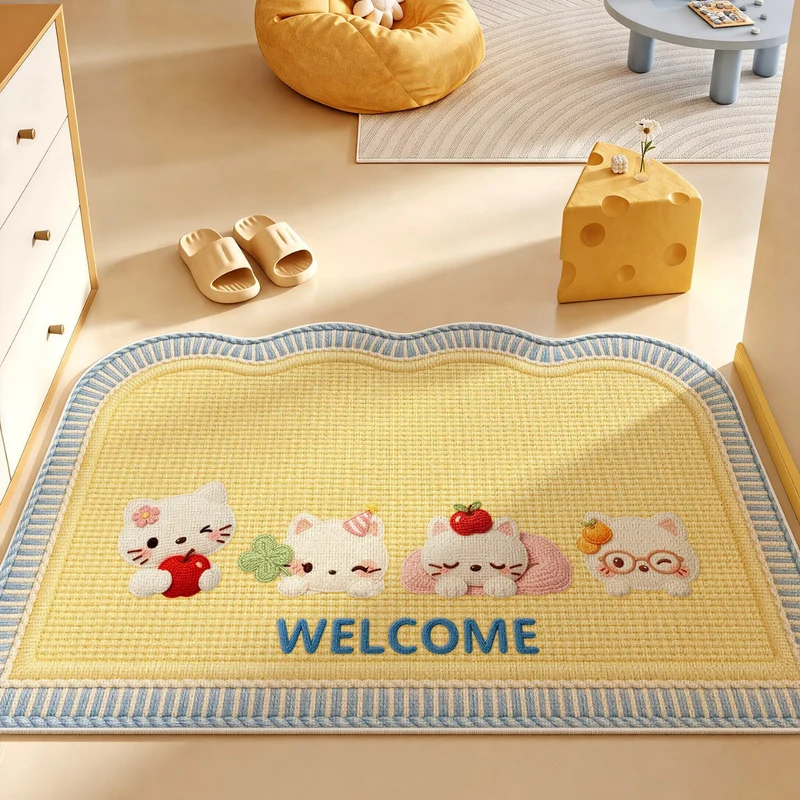 Verspielte tierisch gestaltete Badmatte