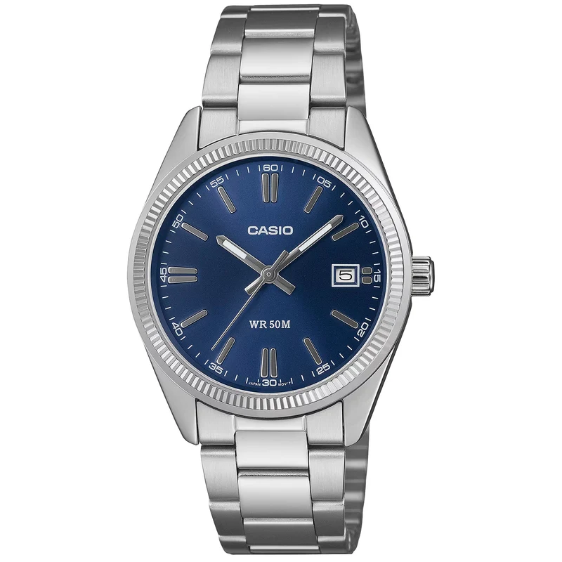 Casio Timeless UTP-1302PD-2A1VEF Armbanduhr Blau • Datumsanzeige • Mineralglas