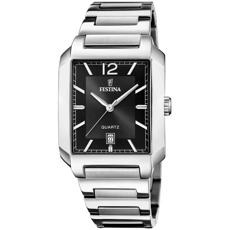 Festina On The Square F20677/4 Herren Armbanduhr Schwarz • Miyota Quarzwerk • Mineralglas