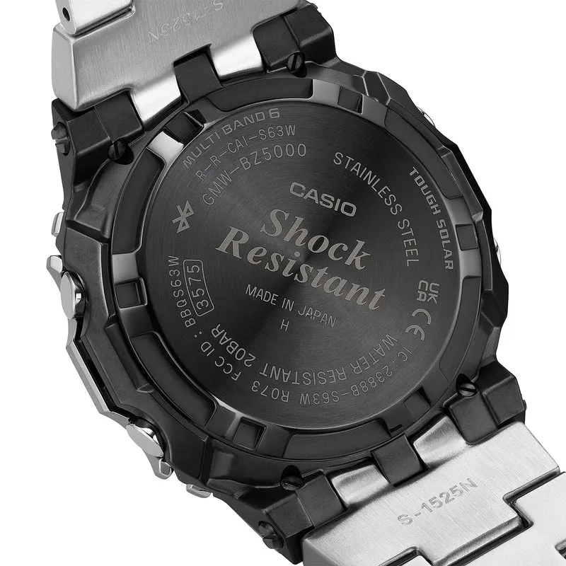 Casio G-Shock GMW-BZ5000D-1ER Herren Armbanduhr Silber • Tough Solar & Bluetooth • Full-Metal G-SHOCK