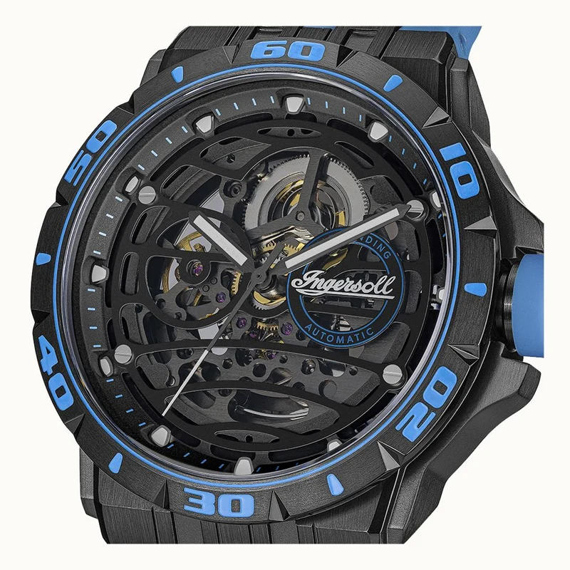 Ingersoll 1892 The Rigger I17901 Herren Armbanduhr Schwarz • Automatikwerk • Leuchtzeiger