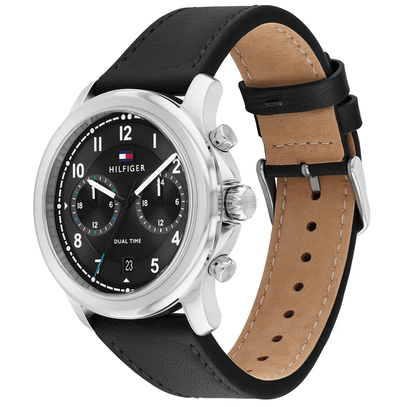 Tommy Hilfiger Wesley 1710624 Herren Armbanduhr Schwarz • Multifunktions-Zifferblatt • Mineralglasscheibe